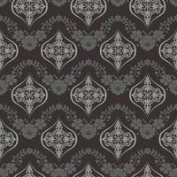 Seamless damask pattern vector