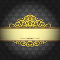 Vector Damask Pattern and Frame