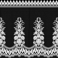 Seamless white floral lace pattern vector