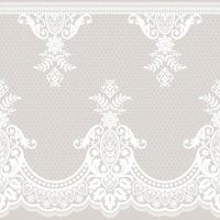 Seamless white floral lace pattern vector