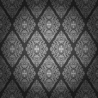 Seamless damask pattern vector