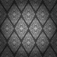 Seamless damask pattern vector