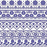 Seamless lace set vector