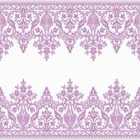 Lace seamless pattern with flowers vector
