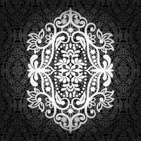 Seamless damask pattern vector