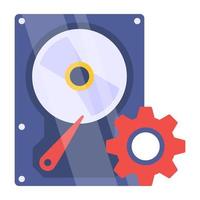 icono de diseño editable de la gestión del disco duro vector