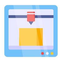 icono de diseño moderno de impresora 3d vector