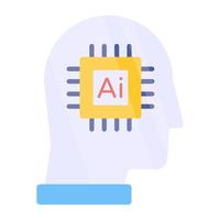 Perfect design icon of brain processor vector