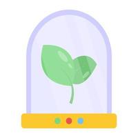 icono de descarga premium de vidrio de cultivo vegetal vector
