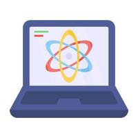 Modern design icon of online science vector