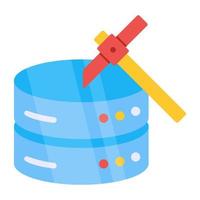 Editable design icon of data mining vector