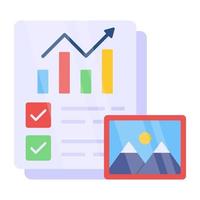 Trendy vector design of business report