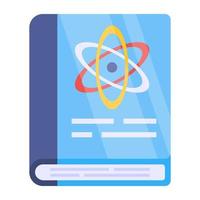 A flat design icon of science book vector