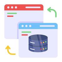 Editable design icon of website transfer vector