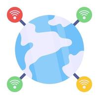 Trendy vector design of global wifi