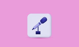 unique realistic purple microphones design 3d isolated on vector