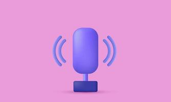 unique realistic stock vector 3d microphone icon isolated on
