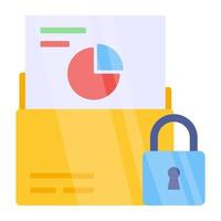 Editable design icon of secure document vector