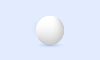 unique realistic 3d realistic white sphere isolated on vector