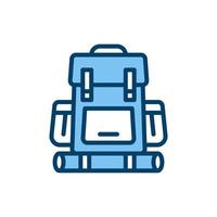 Backpack line icon. linear style sign for mobile concept and web design. Outline vector icon. Symbol, logo illustration. Vector graphic