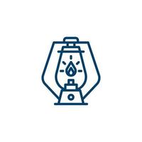 Camping lantern line icon. linear style sign for mobile concept and web design. Outline vector icon. Symbol, logo illustration. Vector graphic
