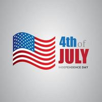 Happy USA Independence Day 4th July background with us flag vector