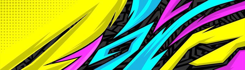 Car decal design vector. Graphic abstract stripe racing background kit designs for wrap vehicle, race car, rally, adventure and livery