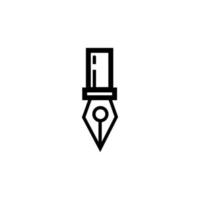 Fountain pen nib icon symbol vector