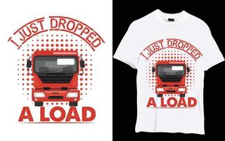 Truck t shirt design vector