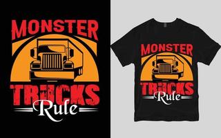 Truck t shirt design vector