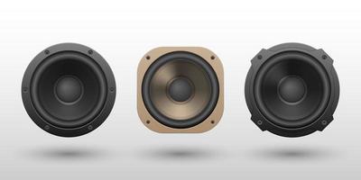 Audio speaker isolated on white background, vector illustration