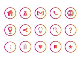 All colorful Icons vector