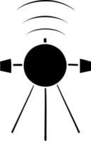 Satélite de símbolo plano vector
