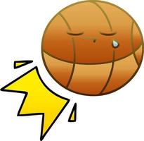 gradient shaded cartoon basketball vector