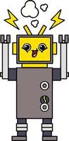 cute cartoon robot vector