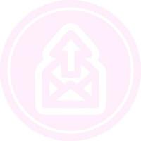 send email circular icon vector