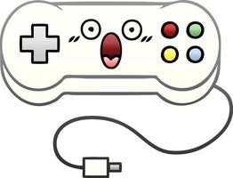 gradient shaded cartoon game controller vector