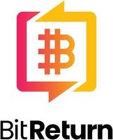 B symbol of bitcoin logo return vector