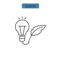 inspiration icons  symbol vector elements for infographic web