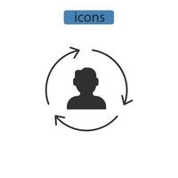 SELF CORRECTIVE icons  symbol vector elements for infographic web