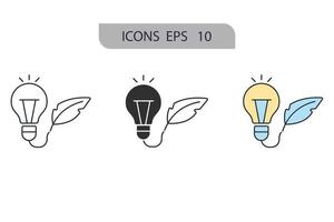 inspiration icons  symbol vector elements for infographic web