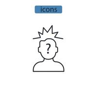 problem icons  symbol vector elements for infographic web