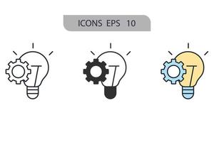 iconos de solución símbolo elementos vectoriales para web infográfico vector