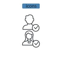 Account icons  symbol vector elements for infographic web
