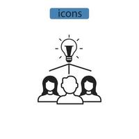 Brainstorming icons  symbol vector elements for infographic web