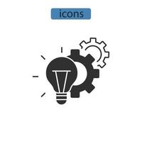 iconos de implementación símbolo elementos vectoriales para web infográfico vector