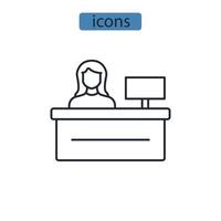 iconos de empleador símbolo elementos vectoriales para web infográfico vector