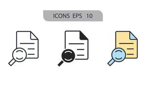 iconos de investigación símbolo elementos vectoriales para web infográfico vector