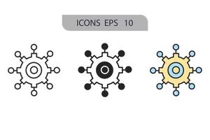 iconos de tecnología símbolo elementos vectoriales para infografía web vector