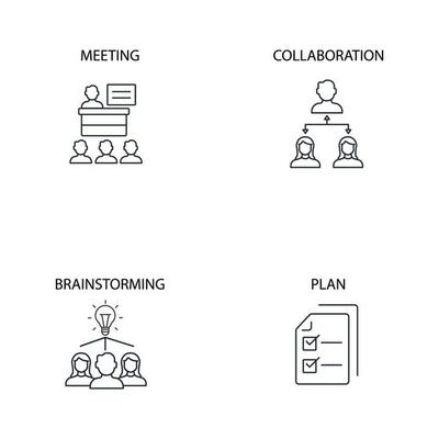 briefing icons set . briefing pack symbol vector elements for infographic web